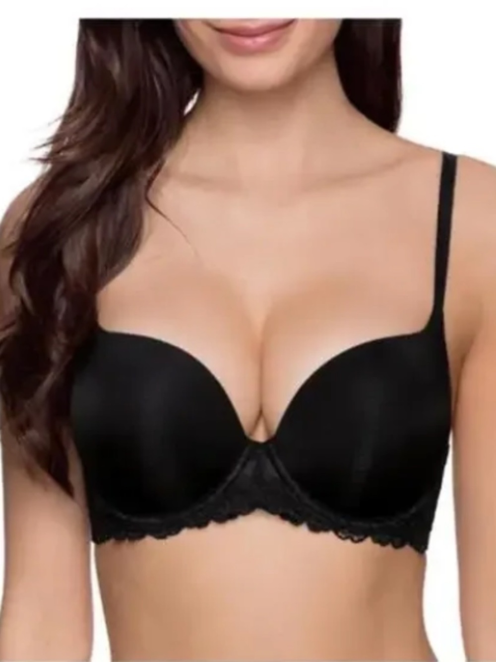 Dorina Women's Claire Push up Plunge Bra, US Size 36A - Black NWT